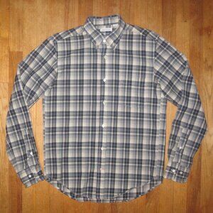 Gustin Wool Plaid Button Down Shirt - Slim Large